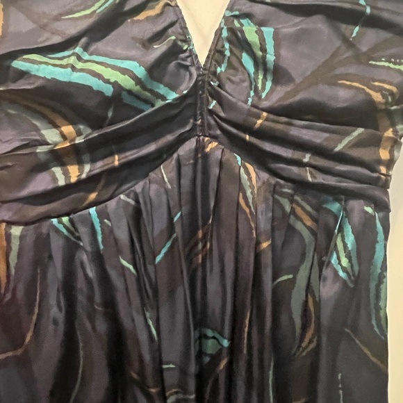 V neck Haven silk spaghettini strap cocktail dress - Picture 6 of 10